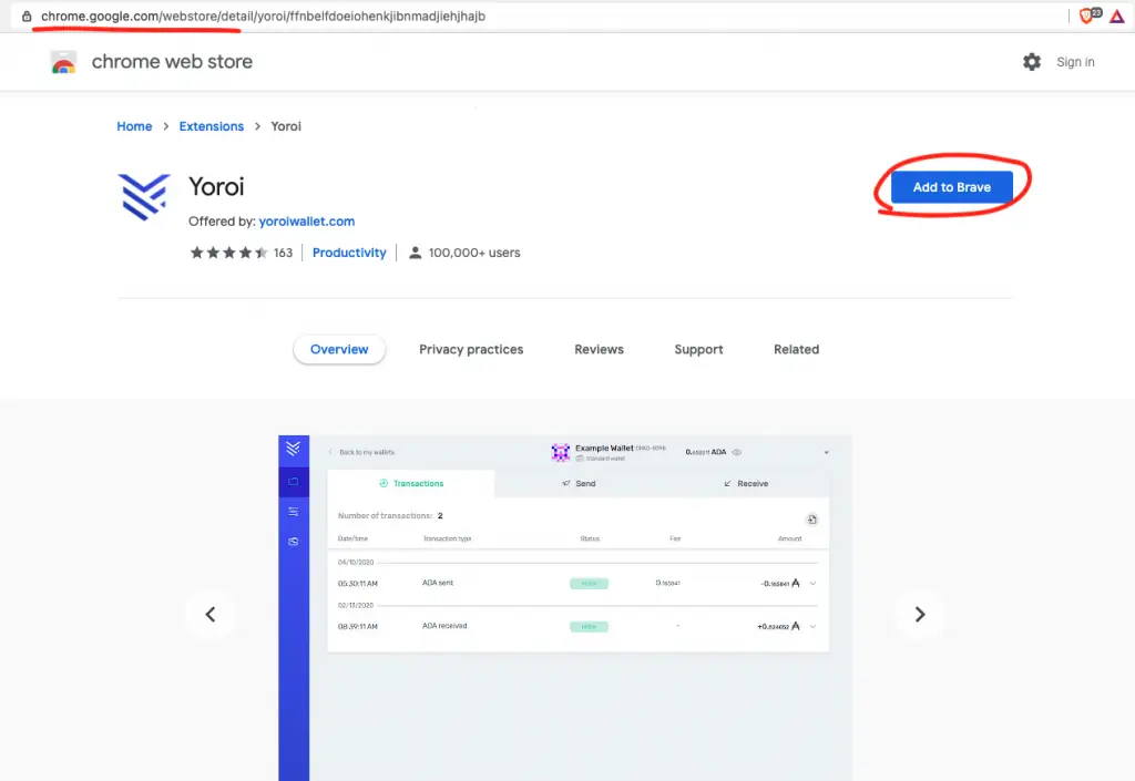 yoroi on google web store